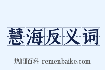 慧海反义词是什么意思的图片
